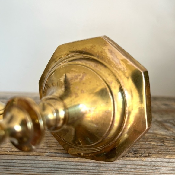 Solid brass candlesticks set of 2 - Picture 4 of 7